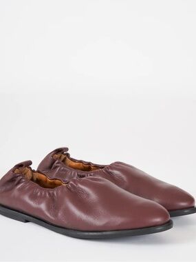 Coclico yano leather ruched flats in savana legrein Sz 36/6